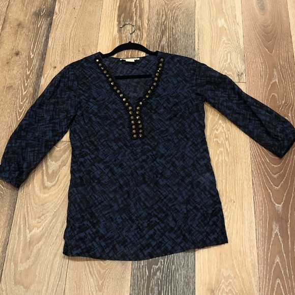 MICHAEL KORS BLUE BEADED TUNIC - Picture 2 of 4